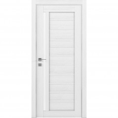 Дверне полотно Modern Bianca напівскло (каштан білий) 800х2000х44