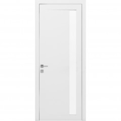 Дверне полотно Loft Arrigo, напівскло, біле матове, триплекс сатин2, 800/2000/44, під замок та петлю унів. OTLAV