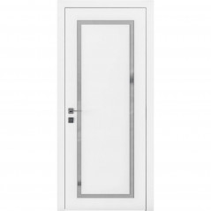 Дверное полотно Loft Porto2 полустекло (белое матовое) 800х2000х44 мм