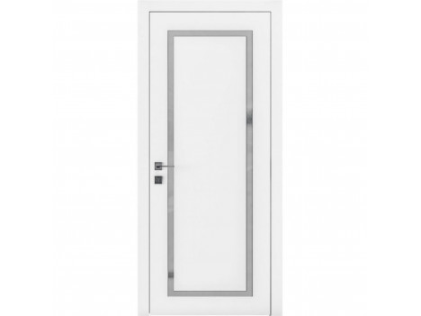 Дверное полотно Loft Porto2 полустекло (белое матовое) 800х2000х44 мм
