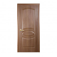 Дверное полотно ПВХ Делюкс "Овал" 600 золотая ольха глухое termopack