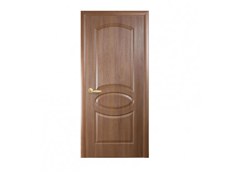 Дверное полотно ПВХ Делюкс "Овал" 600 золотая ольха глухое termopack