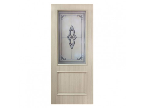 Межкомнатные двери (полотно) ПВХ дуб беленый "Версаль" ПО (80 см)