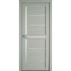 Дверное полотно ПВХ Ультра "Диана" 600 дуб молочный + стекло