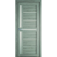 Дверное полотно ПВХ Ультра "Диана" 800 дуб дымчатый + стекло