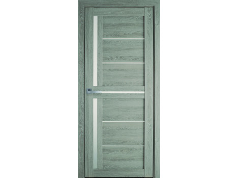 Дверное полотно ПВХ Ультра "Диана" 800 дуб дымчатый + стекло