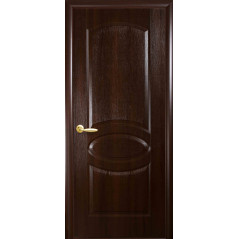 Міжкімнатні двері (полотно) Новий СтильПВХ "Овал"каштан К 60 ПГ