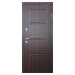 Двери металлические ДМ3 Орех темный / Дуб беленый 850 х 2040 левая