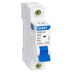 Модульний автоматичний вимикач Chint NXB-63 1P C10 6kA