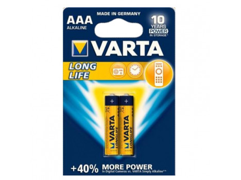 Батарейка "VARTA"AAА/LR03 Longlife Alkaline (блистер 2 шт)