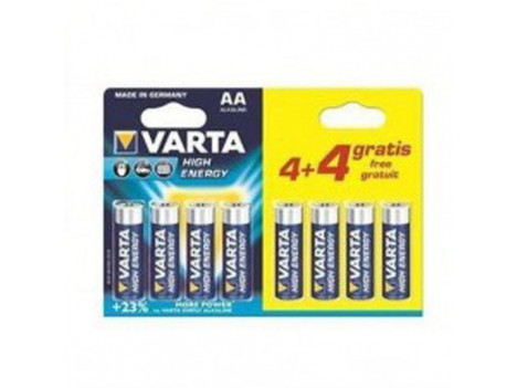Батарейка "VARTA" AA/LR6 High-Energy (блистер 4+4 шт)