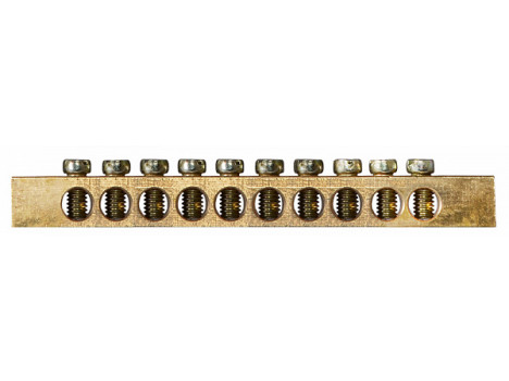 Нульова шина Аско-Укрем (брусок) 6 х 9 мм 10 отворів