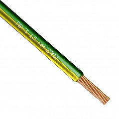 Дріт ПВ-3 (1,5 мм²) жовто-зелений ЗЗЦМ