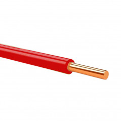 Провод ПВ-1 (2,5 мм²) красный ЗЗЦМ