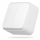 Вимикач зовнішній подвійний накладний Videx Binera білий