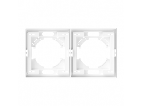 Рамка горизонтальна 2 секції Videx Nota біла матова