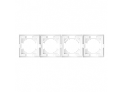 Рамка горизонтальна 4 секції Videx Nota біла матова