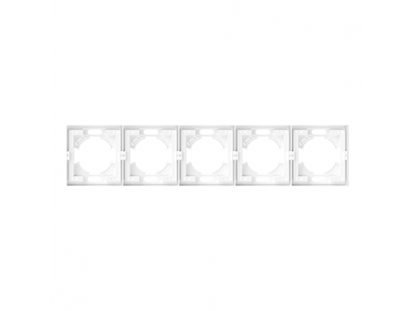 Рамка горизонтальна 5 секцій Videx Nota біла матова