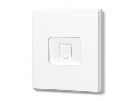 Розетка комп'ютерна CAT6e одинарна Videx Nota біла матова