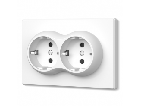 Розетка подвійна з/з Videx Nota біла матова