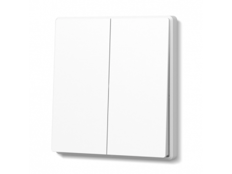 Вимикач двоклавішний Videx Nota білий матовий