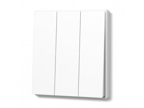 Вимикач трьохклавішний Videx Nota білий матовий