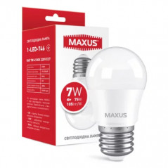 Лампа светодиодная Maxus LED G45 7W 4100K 220V Е27