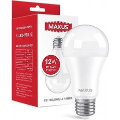 Лампа світлодіодна Maxus LED A60 12W 4100K 220V E27