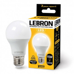 Лампа светодиодная Lebron LED L-A70 15W 3000K 220V E27