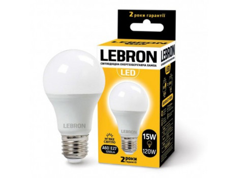 Лампа светодиодная Lebron LED L-A70 15W 3000K 220V E27