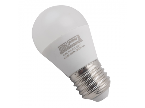 Лампа светодиодная LED Bulb-G45-7W-E27-220V-4000K-450 L ICCD
