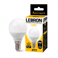 Лампа світлодіодна Lebron LED L-C37 4W 4100K 220V E14