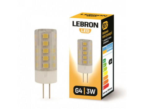 Лампа светодиодная Lebron LED L-G4 3W 4500K G4