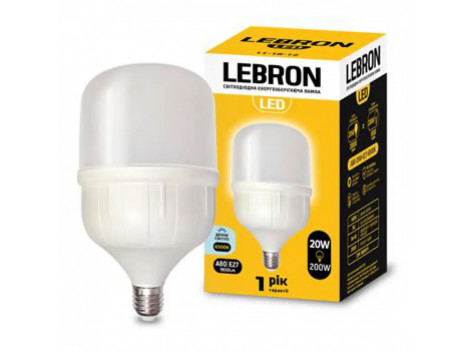 Лампа світлодіодна Lebron L-A80 20W 6500K E27