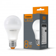 Лампа світлодіодна Videx LED A60e 8W 4100К 220V E27