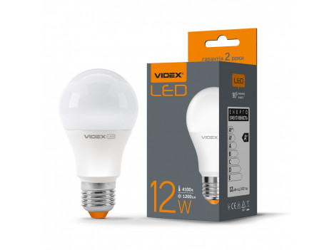 Лампа светодиодная Videx LED A60e 12W 4100К 220V E27