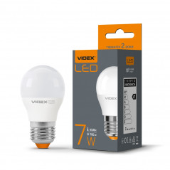 Лампа світлодіодна Videx LED G45e 7W 4100К 220V E27