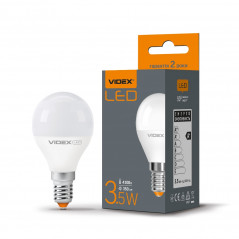 Лампа світлодіодна Videx LED G45e 3,5W 4100К 220V E14