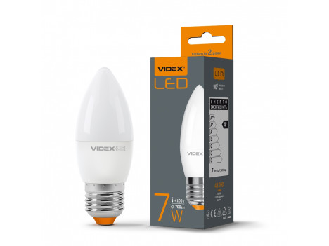 Лампа светодиодная Videx LED С37e 7W 4100К 220V E27