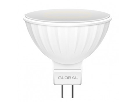Лампа светодиодная Global LED MR16 3W 3000K 220V GU5.3