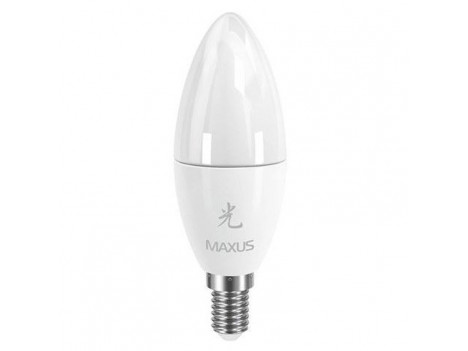 Лампа светодиодная Maxus LED C37 CL-F 8W 3000K 220V E14