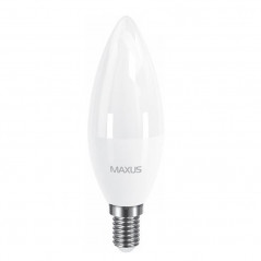 Лампа светодиодная Maxus LED C37 CL-F 8W 4100K 220V E14