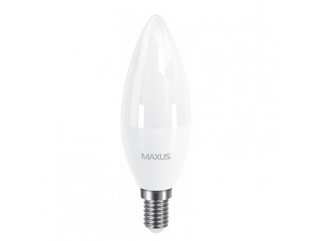 Лампа светодиодная Maxus LED C37 CL-F 8W 4100K 220V E14