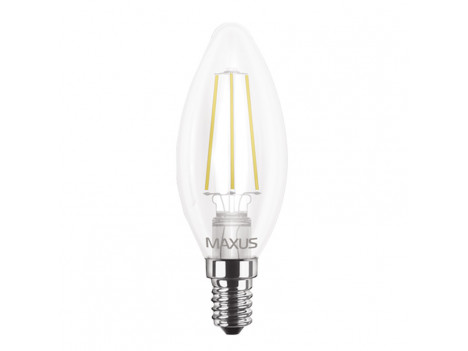 Лампа светодиодная Maxus LED C37 FM-C 4W 4100K 220V E14