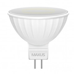 Лампа светодиодная Maxus LED MR16 3W 4100K 220V GU5.3