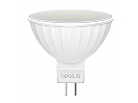 Лампа светодиодная Maxus LED MR16 3W 4100K 220V GU5.3