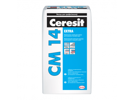 Клей для плитки швидкотвердіючий Ceresit CM 14 (25 кг)