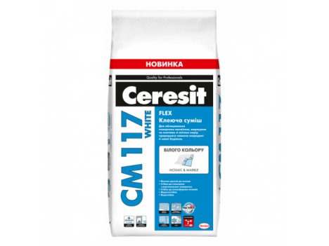 Клей для плитки Ceresit CM 117 White (5 кг)