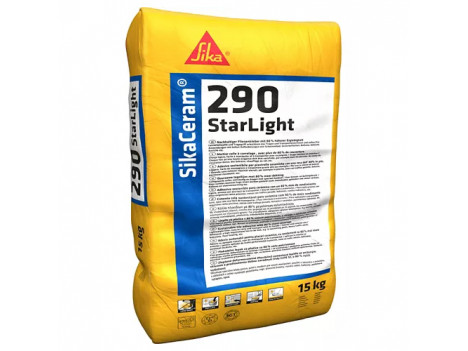 Клей для крупноформатной плитки SikaCeram-290 StarLight (15 кг)