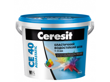 Затирка для швов водостойкая Ceresit CE-40 Eko Aquastatic белая (2 кг)